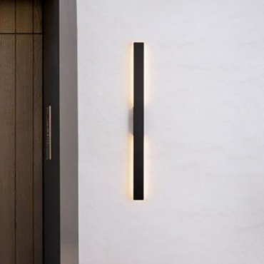 Nova Luce Aneth - buiten wandverlichting - 5,2 x 4,9 x 104 cm - 20W LED incl. - IP65 - zwart