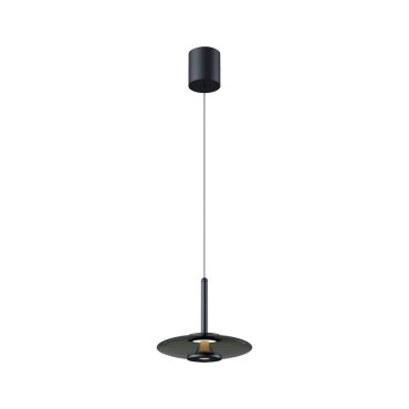 Artdelight Madison - hanglamp - Ø 22 x 200 cm - 11W dimbare LED incl. - zwart en smoke