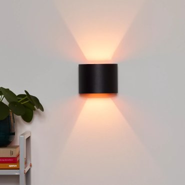 Lucide Xio -  wandverlichting met verstelbare stralingshoek - 11 x 13 x 9,7 cm - 3,5W dimbare LED incl. - zwart