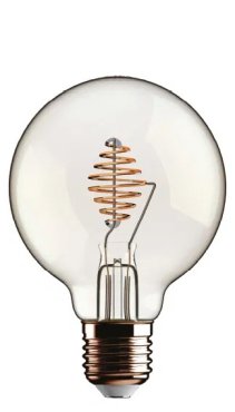 Daylight Italia Eddy Beauty LED Lamp - Ø 9,5 x 14 cm - E27 - 4,5W dimbaar - 2700K - transparant
