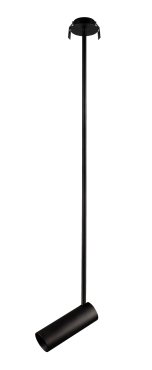 Nova Luce Brando - hanglamp - Ø 6 x 85 cm - zwart