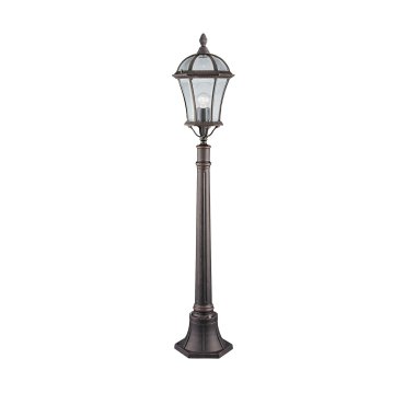 Searchlight Capri - lantaarnpalen - Ø 26 x 130 cm - IP23 - rustiek bruin