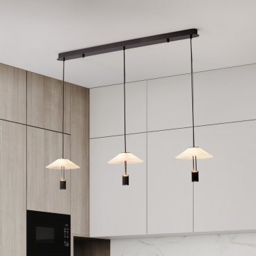 Nova Luce Anafi - hanglamp - 100 x 200 x 22 cm - 24W LED incl. - zandzwart