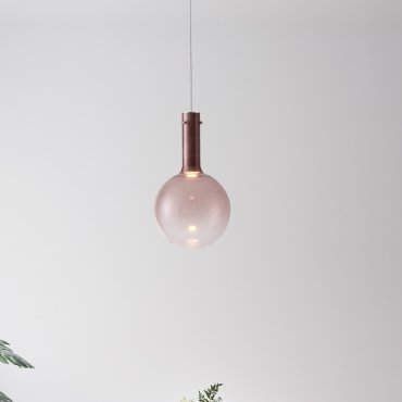 Nova Luce Nostos - hanglamp - Ø 25 x 170 cm - 6W dimbare LED incl. - bruin en goud