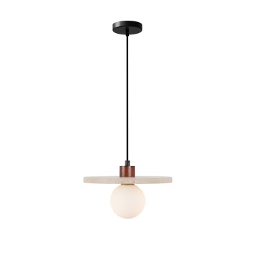 Maxlight Lando - hanglamp - Ø 25 x 150 cm - travertijn