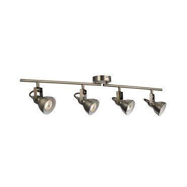 Searchlight Focus - opbouwspot 4L - 81 x 9 x 16 cm - antiek messing
