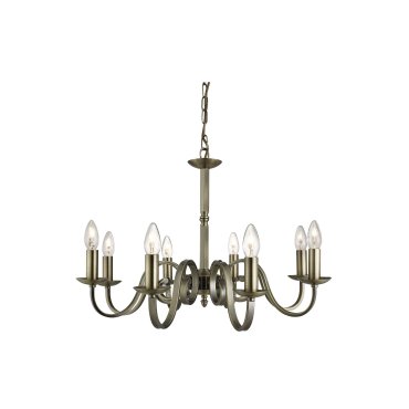 Searchlight Richmond - luster - Ø 65 x 94 cm - antiek messing