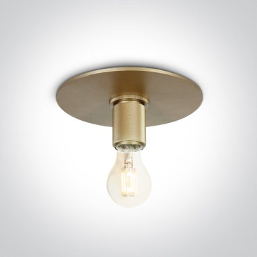 ONE Light Retro Classic - plafondverlichting - Ø 20,8 x 9,5 cm - geborsteld messing