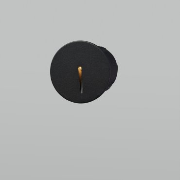 Nova Luce Aizen - inbouw wandverlichting - Ø 7 x 6,5 cm - 3W LED incl. - IP54 - donker antraciet