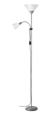 SHOWROOMMODEL - Brilliant Spari 4 - staanlamp - 180 cm -zilver en wit