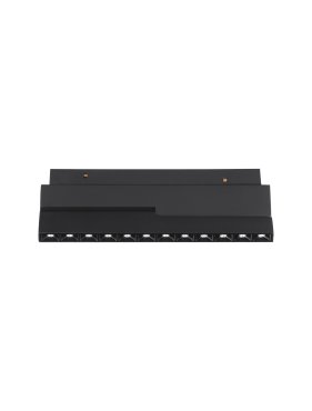 Nova Luce Ultra Slim - rail armatuur - 19,5 x 8,1 cm - 12W LED incl. - kantelbaar - warm witte lichtkleur - zwart