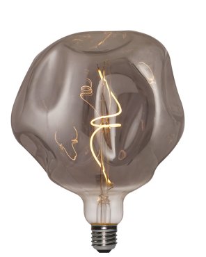 Daylight Italia Bumped LED lamp - Ø 18 x 21,5 cm - E27 - 5W dimbaar - 1800K - gerookt