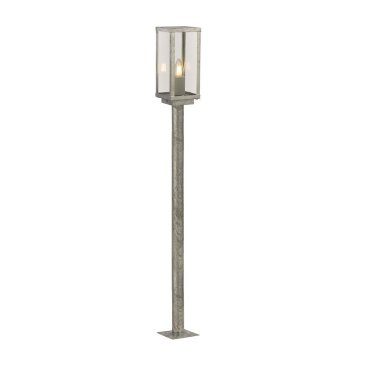 Searchlight Box II - lantaarnpaal - 11 x 11 x 90 cm - IP44 - gegalvaniseerd zilver