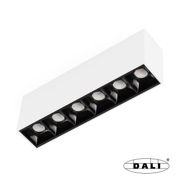 Faro Neso Point-6 - armatuur voor magnetische rail - 16,4 x 3,4 x 5,6 cm - 8W DALI LED warm wit (2700K) incl. - 12° lichtbundel - wit
