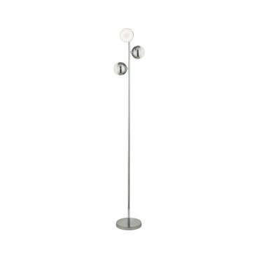 Searchlight Marbles - staanlamp - Ø 25 x 152 cm - 5W LED incl. - chroom
