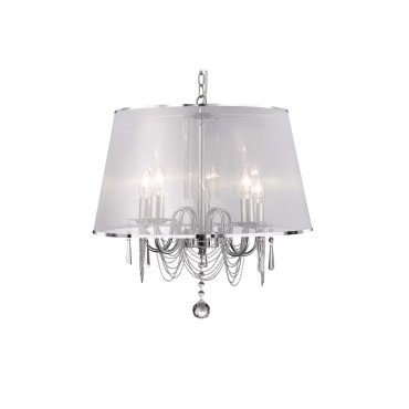 Searchlight Venetian - luster - Ø 50 x 140 cm - chroom