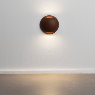 Nova Luce Passo - buiten wandverlichting - Ø 12 x 4 cm - 4W LED incl. - IP65 - corten