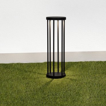 Nova Luce Nereus - tuinpaal - Ø 16 x 50 cm - 8W LED incl. - IP65 - donker antraciet