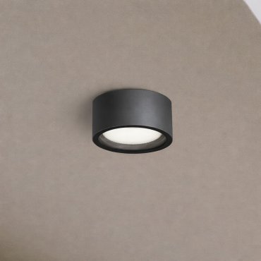 Nova Luce Focus - buiten plafondlamp - Ø 10 x 6,5 cm - IP54 - donker grijs