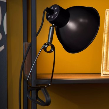 Lucide Moys - klemlamp - 32,5 x 14 x 12,7 cm - zwart