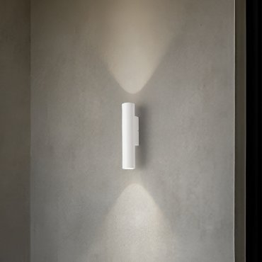 Nova Luce Torrin - buiten wandverlichting - Ø 4,5 x 23 x 7,5 cm - 6W LED incl. - IP65 - zandwit