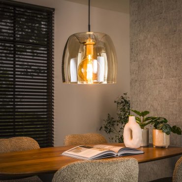 Vico Drift Glass - hanglamp - Ø 35 x 150 cm - amber