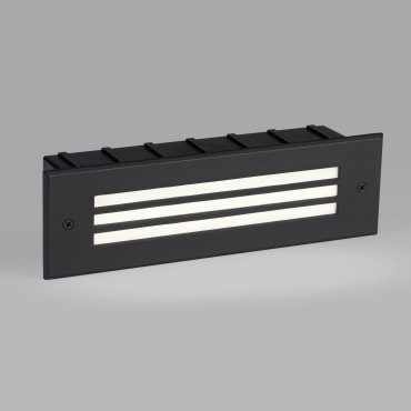 Nova Luce Off - inbouw wandverlichting - 25,6 x 7,6 x 5,3 cm - 6W LED incl. - IP65 - zandzwart