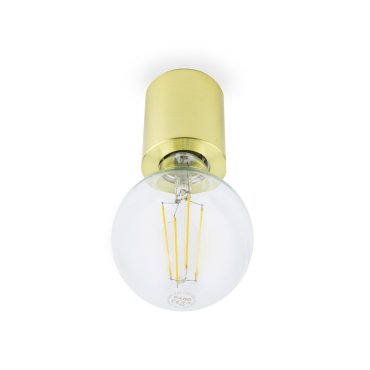 Faro Ten - plafond/wandverlichting - Ø 6 x 7 cm - licht satijn goud