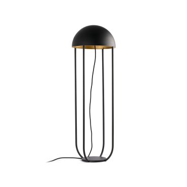Faro Jellyfish - staanlamp - 90 cm - 6W LED incl. - zwart en goud