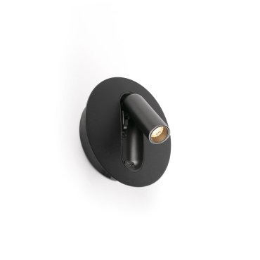 Faro Timit - bedlamp met usb poort - 5,3 x 11,2 x 3 cm - 4,5W LED incl. - mat zwart