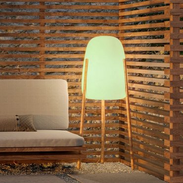 New Garden Rocket 145 - oplaadbare vloerlamp met zonnepaneel - Ø63,5 x 145 cm - 4,5W dimbare LED incl. - IP65 - wit