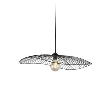 Searchlight Wave - hanglamp - 53 x 71 x 120 cm - zwart