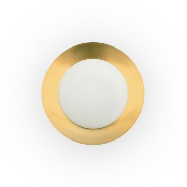 Faro Side - wand/plafondverlichting - Ø 45 x 12 cm - 17W LED incl. - zwart en goud