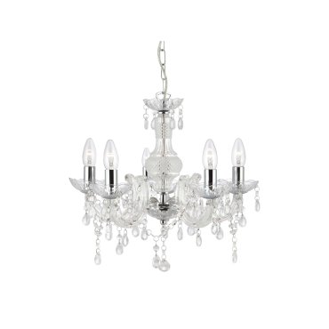 Searchlight Marie Therese - luster - Ø 48 x 93 cm - chroom