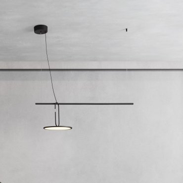 Nova Luce Gea - hanglamp - 100 x 180 x 30 cm - 22W LED incl. - zandzwart