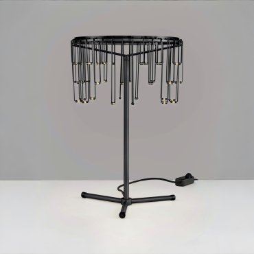 Nova Luce Stellar - tafellamp - Ø 30 x 45 cm - 14W dimbare LED incl. - zwart chroom