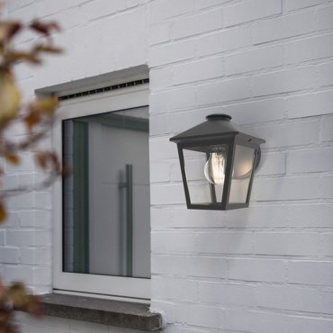 Lutec Zago - buiten wandverlichting - 16 x 16,3 x 19,9 cm - IP44 - zwart