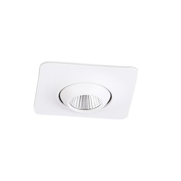 Dobac Yuca Square Tilted - inbouwspot 1L - 55 x 55mm, Ø 45 mm inbouwmaat - 3W LED incl. - wit