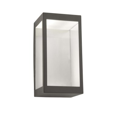 Searchlight Box - buiten wandverlichting - 12 x 22 cm - 10W LED incl. - IP44 - donkergrijs