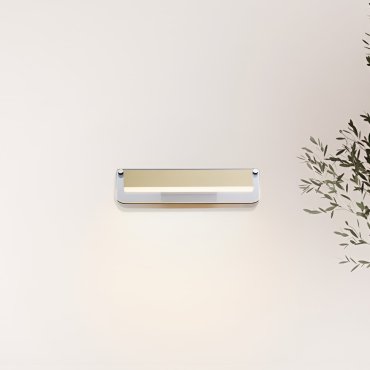 Nova Luce Apnea - wandlamp - 30 x 8,5 x 11 cm - 7W LED incl. - zandzwart, goud en grijs