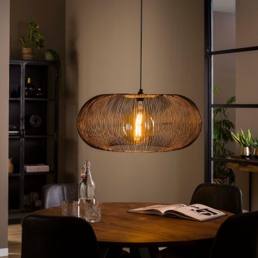 Vico Copper Twist - hanglamp - Ø 70 x 150 cm - koper