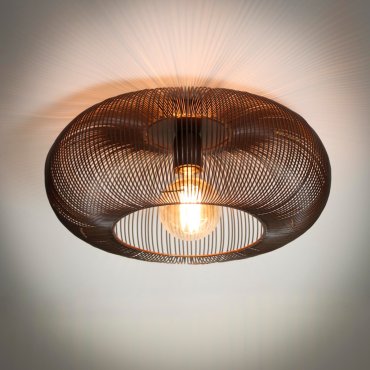 Vico Copper Twist - plafondlamp - Ø 43 x 20 cm - koper