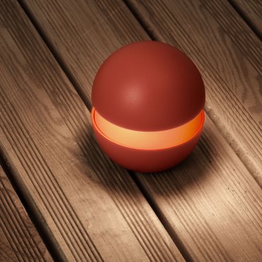 Nova Luce Puk - draagbare oplaadbare lichtbron - Ø 10 x 11,4 cm - 2W dimbare LED incl. - IP54 - oranje