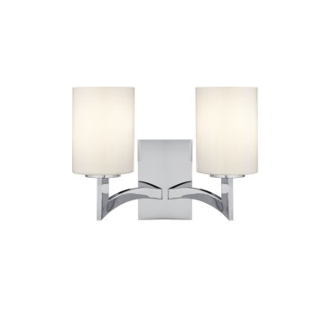 Searchlight Gina - wandverlichting - 32 x 25 cm - chroom en wit