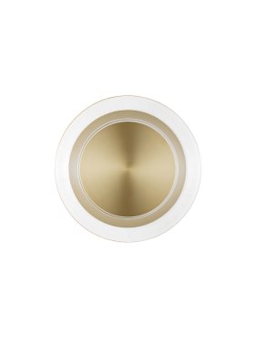Nova Luce Airida - wandlamp - Ø 17 x 6 cm - 8W LED incl. - messing goud