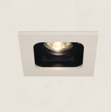 Artdelight Moggio - inbouwspot - 100 x 100 mm, Ø 89 mm inbouwmaat - wit/zwart