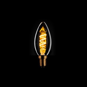 ETH Candle Spiral LED Filament - E14 - 3 stappen dimbaar - 5W - 2200K - transparant