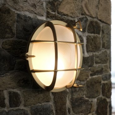 Nordlux Polperro - buiten wandverlichting - Ø 19,5 x 9,3 cm - IP64 - messing