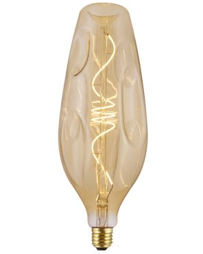Daylight Italia Bumped Bottle LED lamp - Ø 11 x 30,7 cm - E27 - 5W dimbaar - 1800K - amber
