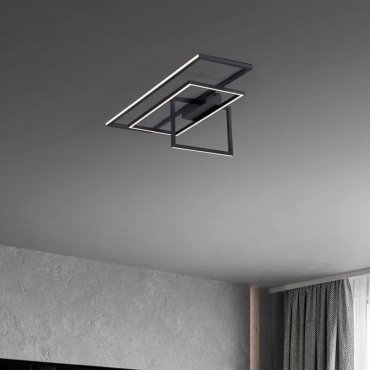 Nova Luce Clea - plafondlamp - 92 × 38,5 × 26 cm - 31W dimbare LED incl. zandzwart